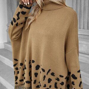 Tan Womens Batwing Sweater